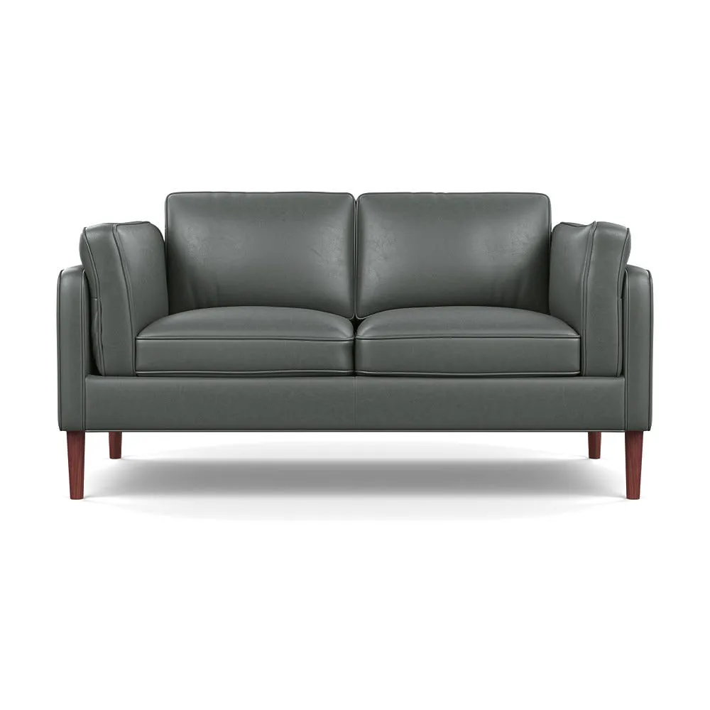 Heal's Sonno 2 Seater Daino Leather Steel Walnut Feet 1
