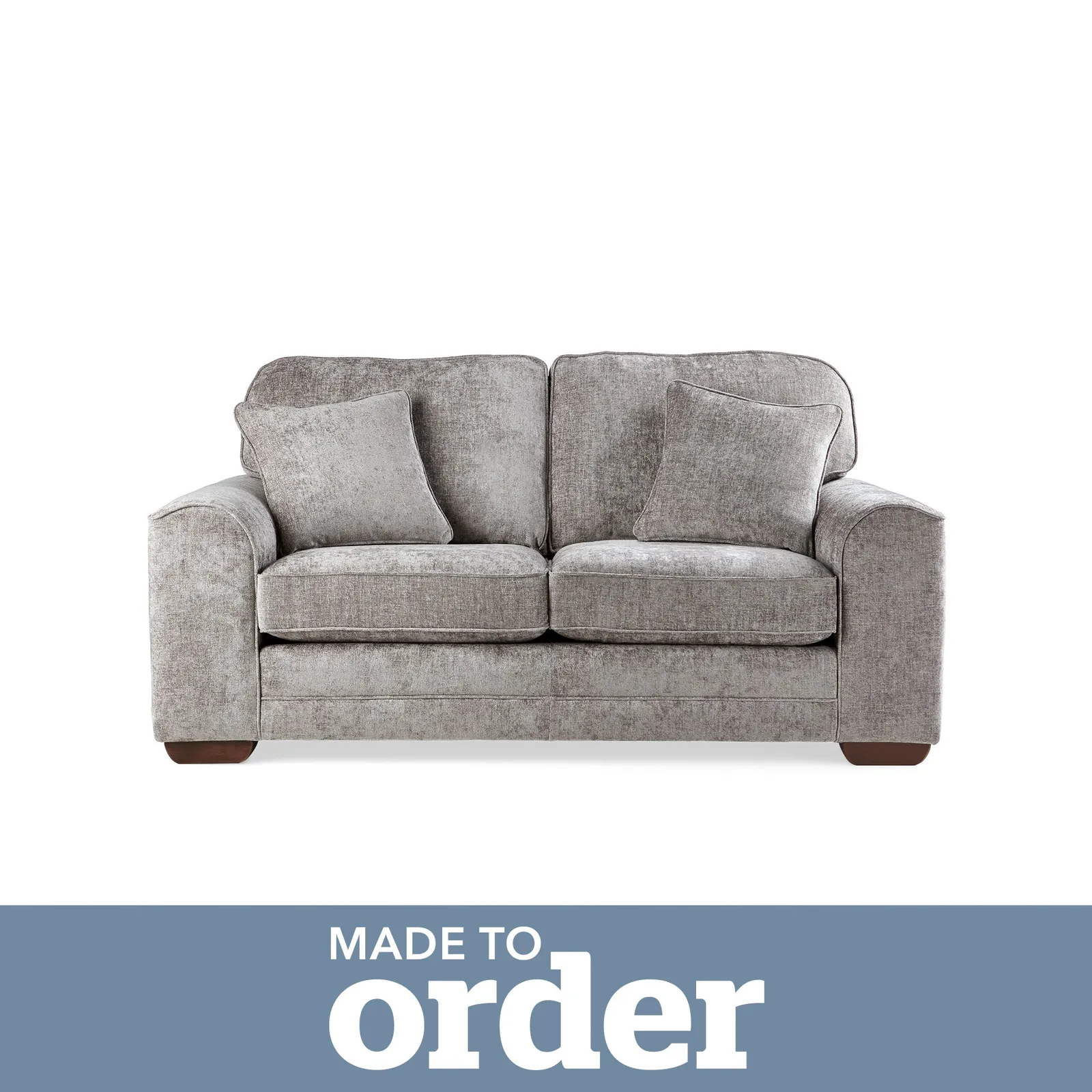 Morello 2 Seater Sofa Luxury Chenille Premium Chenille Grey