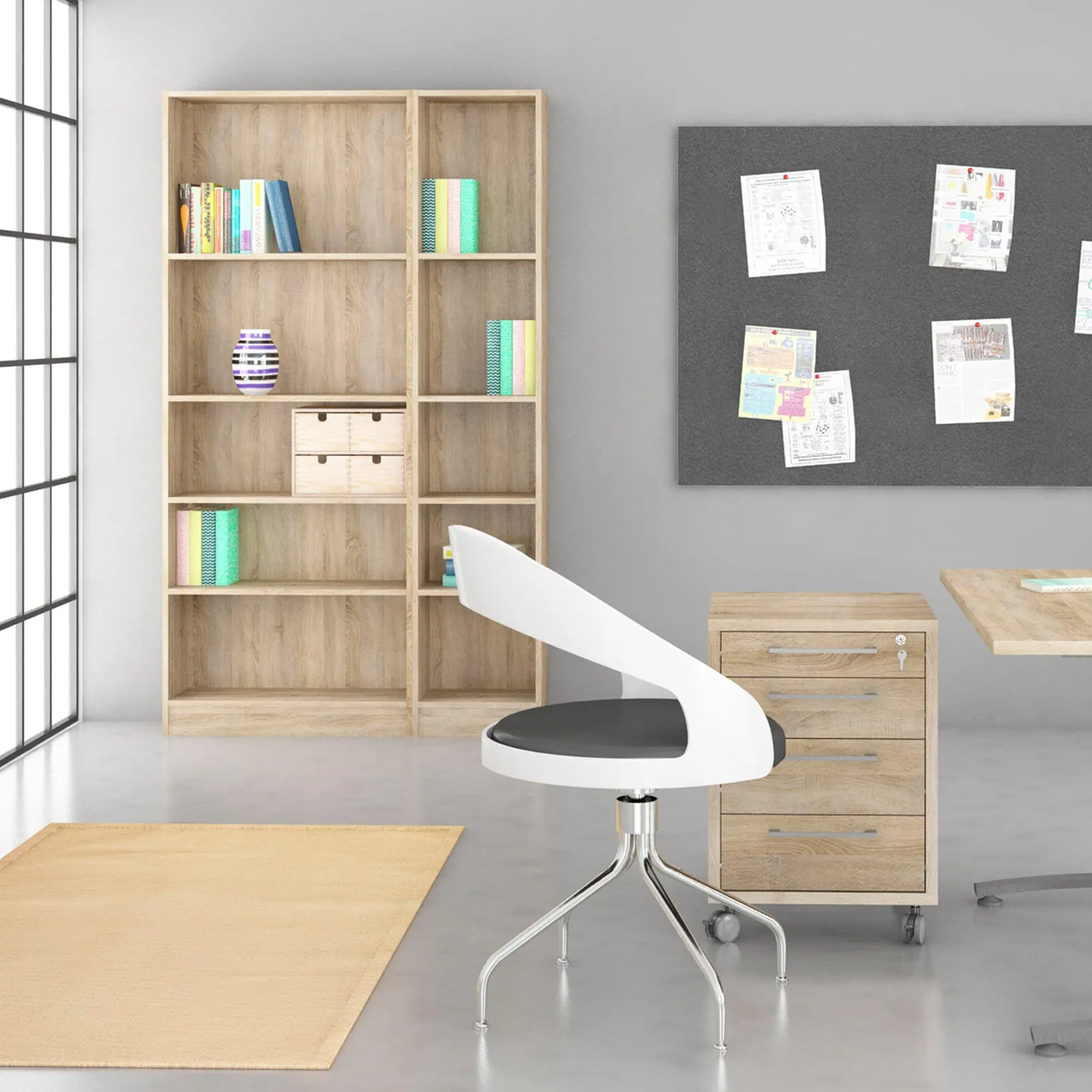 Furniture To Go 4 You Tall Wide Bookcase in Brown 6