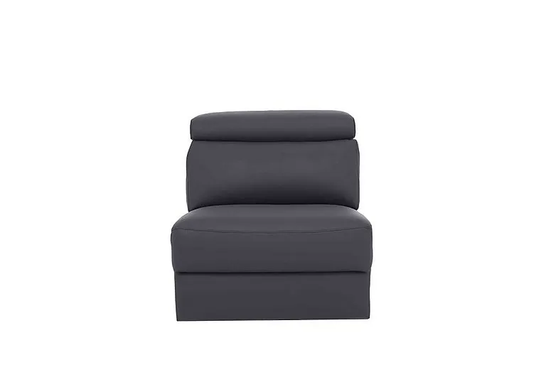 Davide Leather Armless Unit - Torello Blu