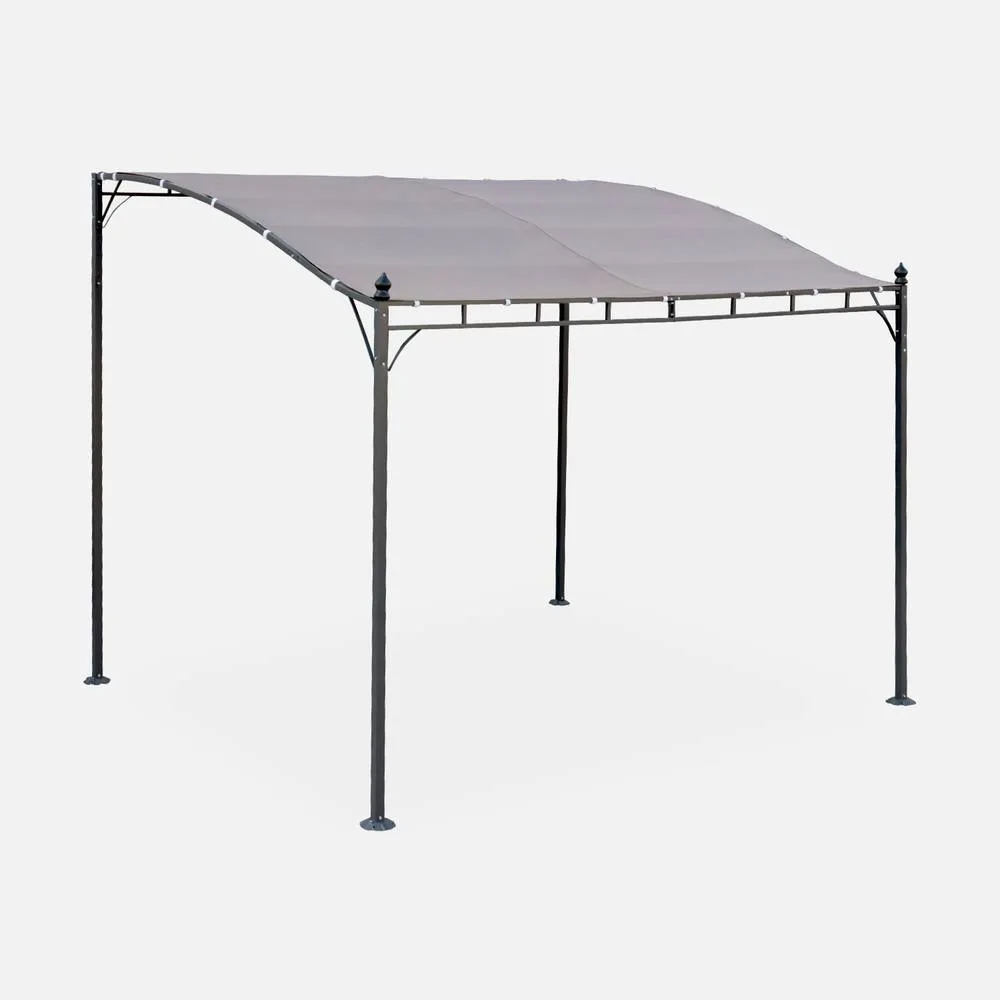 sweeek 3x2.5m Wall-mounted Pergola in Medium Beige