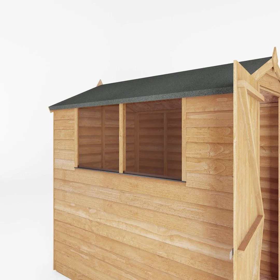Mercia 6 x 4 Feet Overlap Apex Shed - L181.8 x W131.8 x H185.5 cm - Brown 4