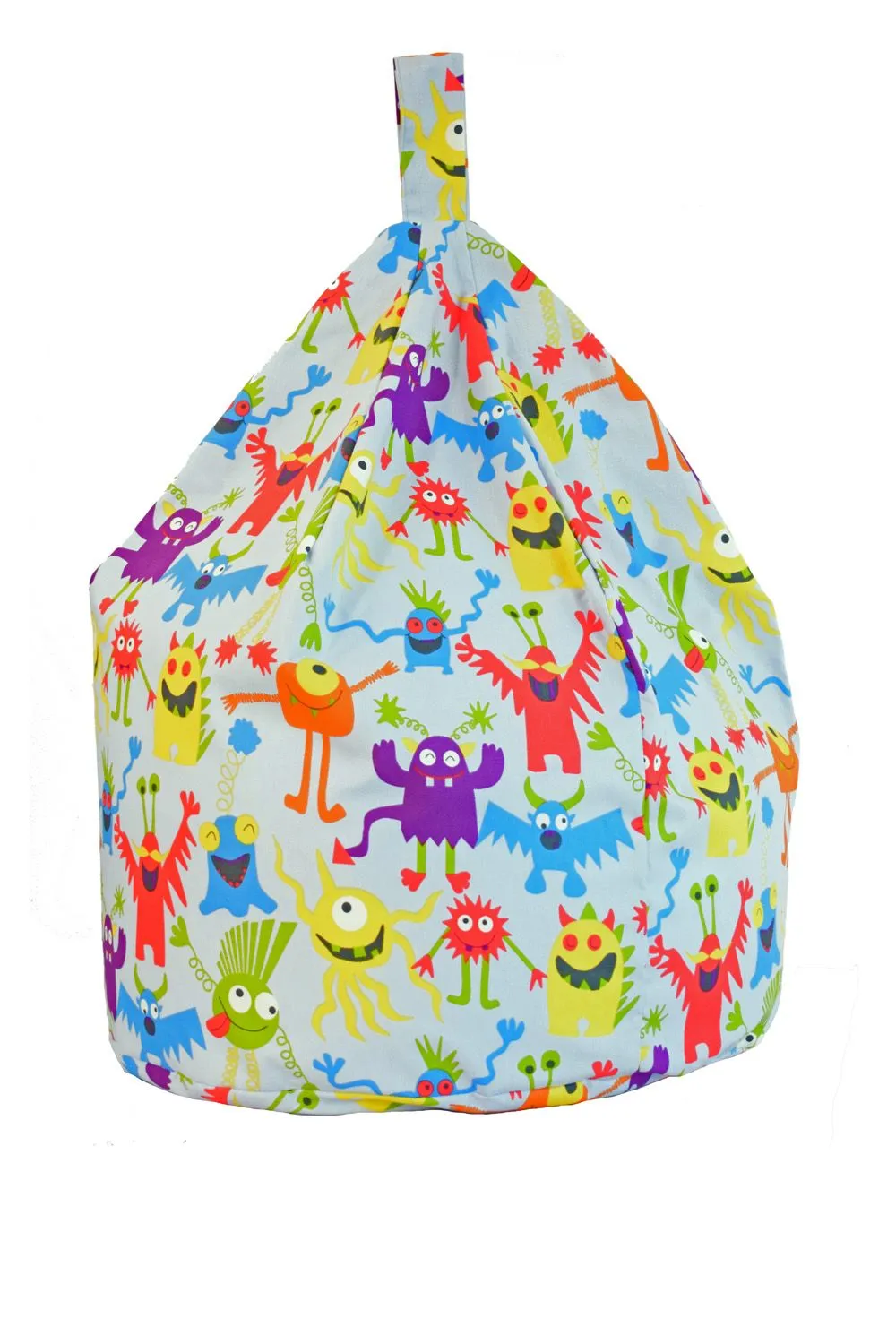 Bean Lazy Cotton Grey Monsters Bean Bag Child Size in Light Grey