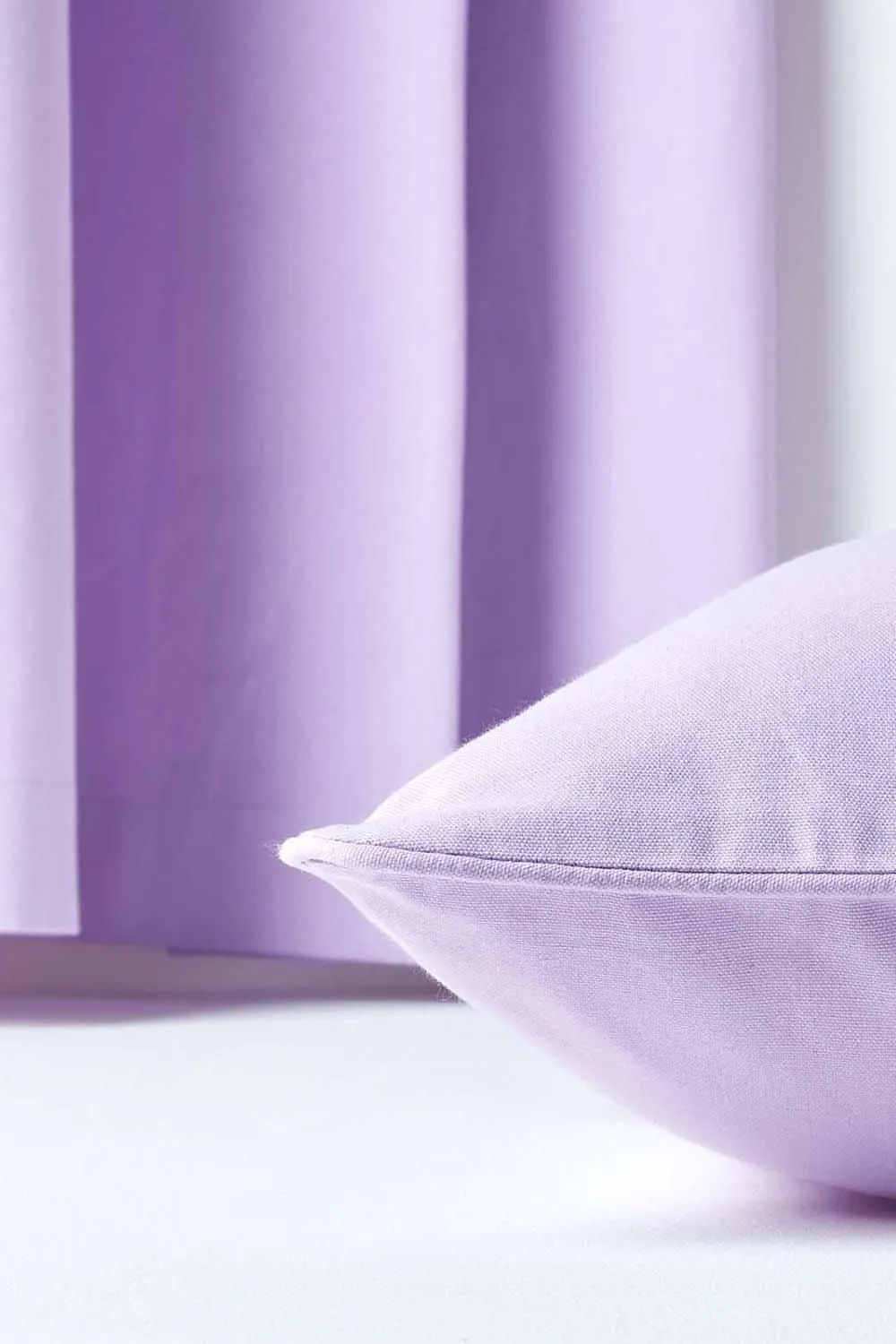 Homescapes Cotton Plain Cushion Cover in Mauve 5