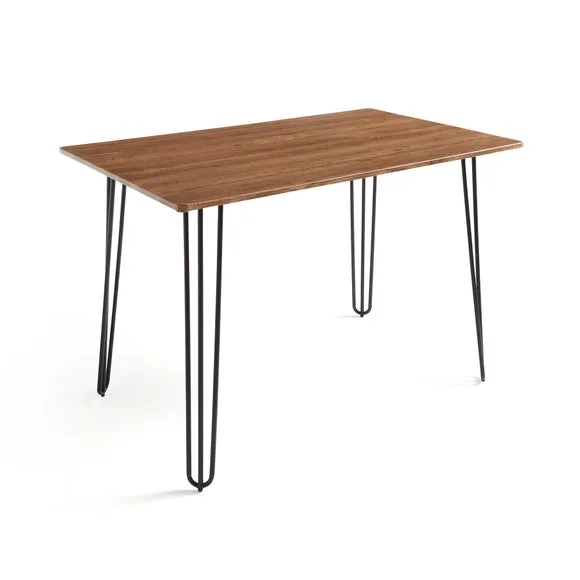 Bella 4 Seater Rectangular Hairpin Leg Dining Table with 2 Benches 5