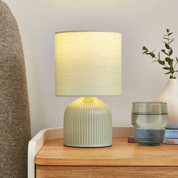 Hebe Ribbed Ceramic Table Lamp 1