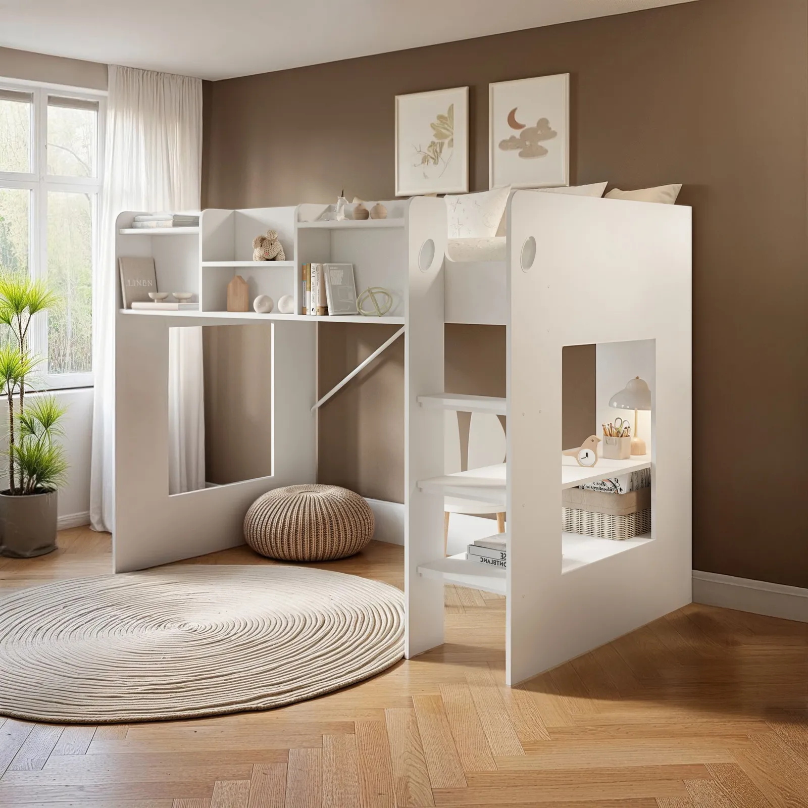 Flair Wizard Mid High Sleeper Bed in White 1