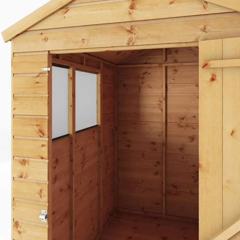 Mercia 6 x 4 Feet Shiplap Apex Shed - L181.4 x W129.1 x H217.1 cm - Brown 6
