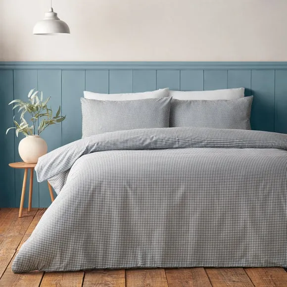 Sydney Gingham Polycotton Duvet Cover & Pillowcase Set