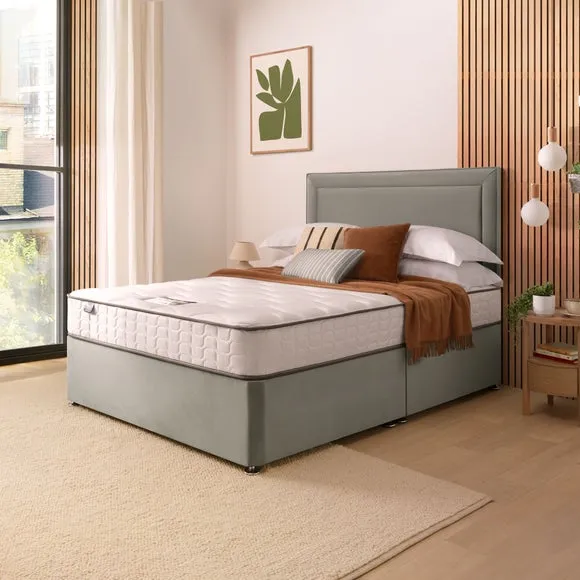 Silentnight Divan Bed With Malvern Velvet Headboard and 800 Pocket Sprung Mattress 1