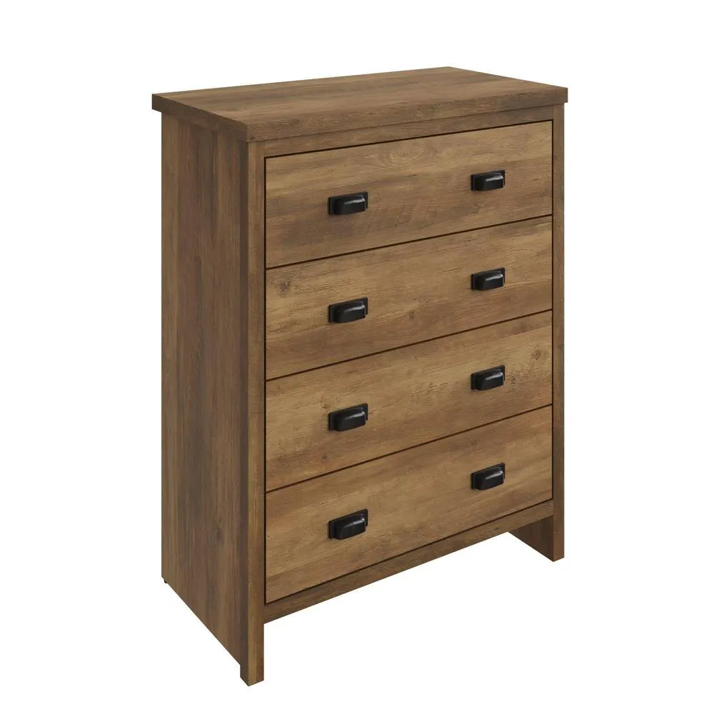 GFW Boston 4 Drawer Chest of Drawers in Light Oak 2