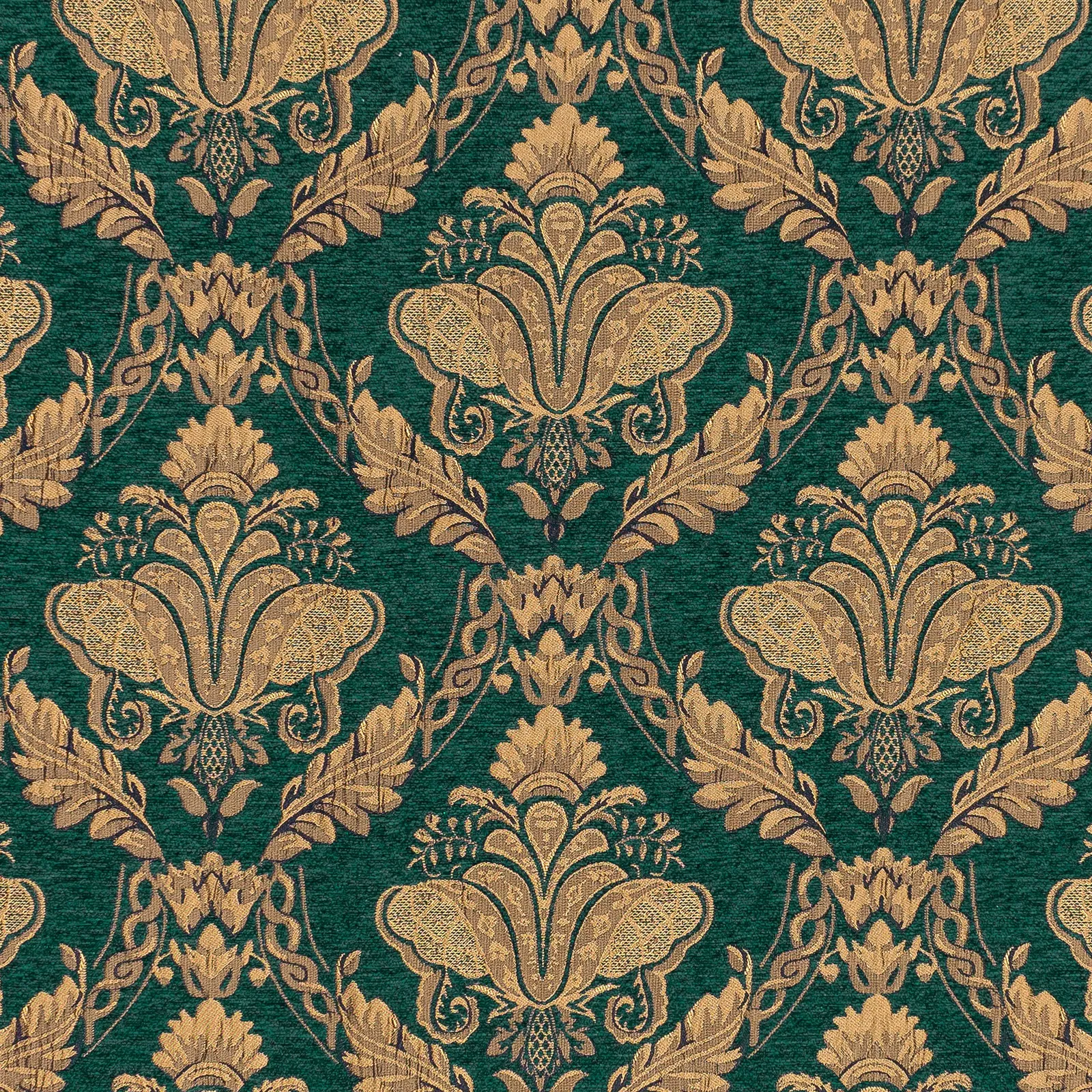 Paoletti Shiraz Traditional Jacquard Pencil Pleat Curtains in Emerald 2