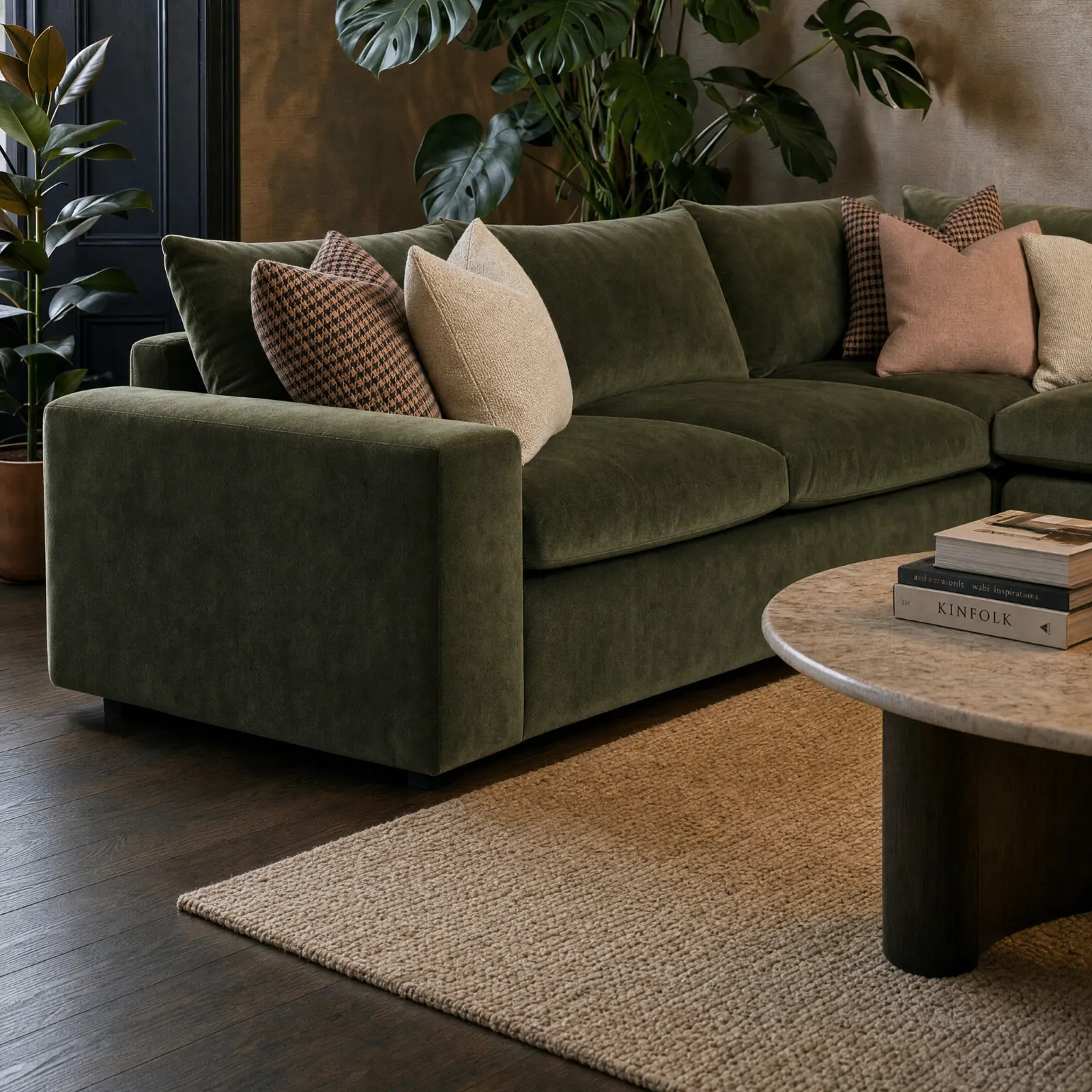 Providence Rhf Modular Corner Modular Sofa, Green Fabric | Barker & Stonehouse 4