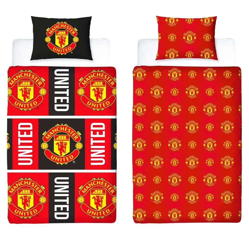 Manchester United FC Reversible Duvet Set in Dark Red