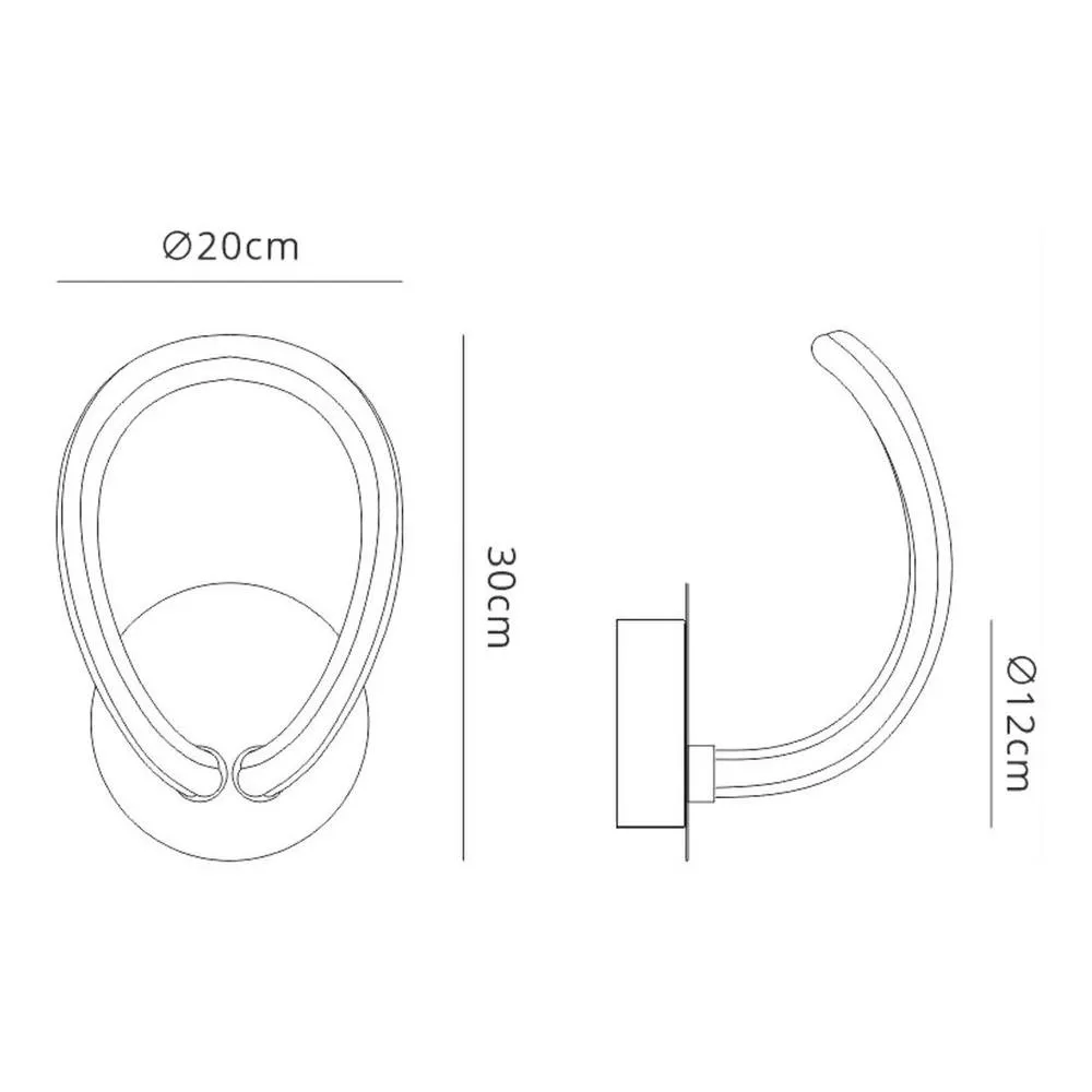 Netlighting Knot Led Wall Lamp 12W LED 3000K 900lm IP20 Chrome in Grey 2