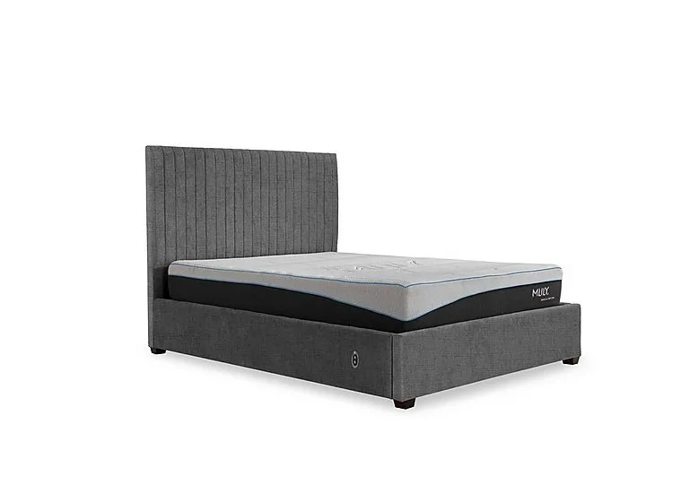 Sam 133cm Headboard Electric Ottoman Bed Frame - Double - Kashmir Smoke