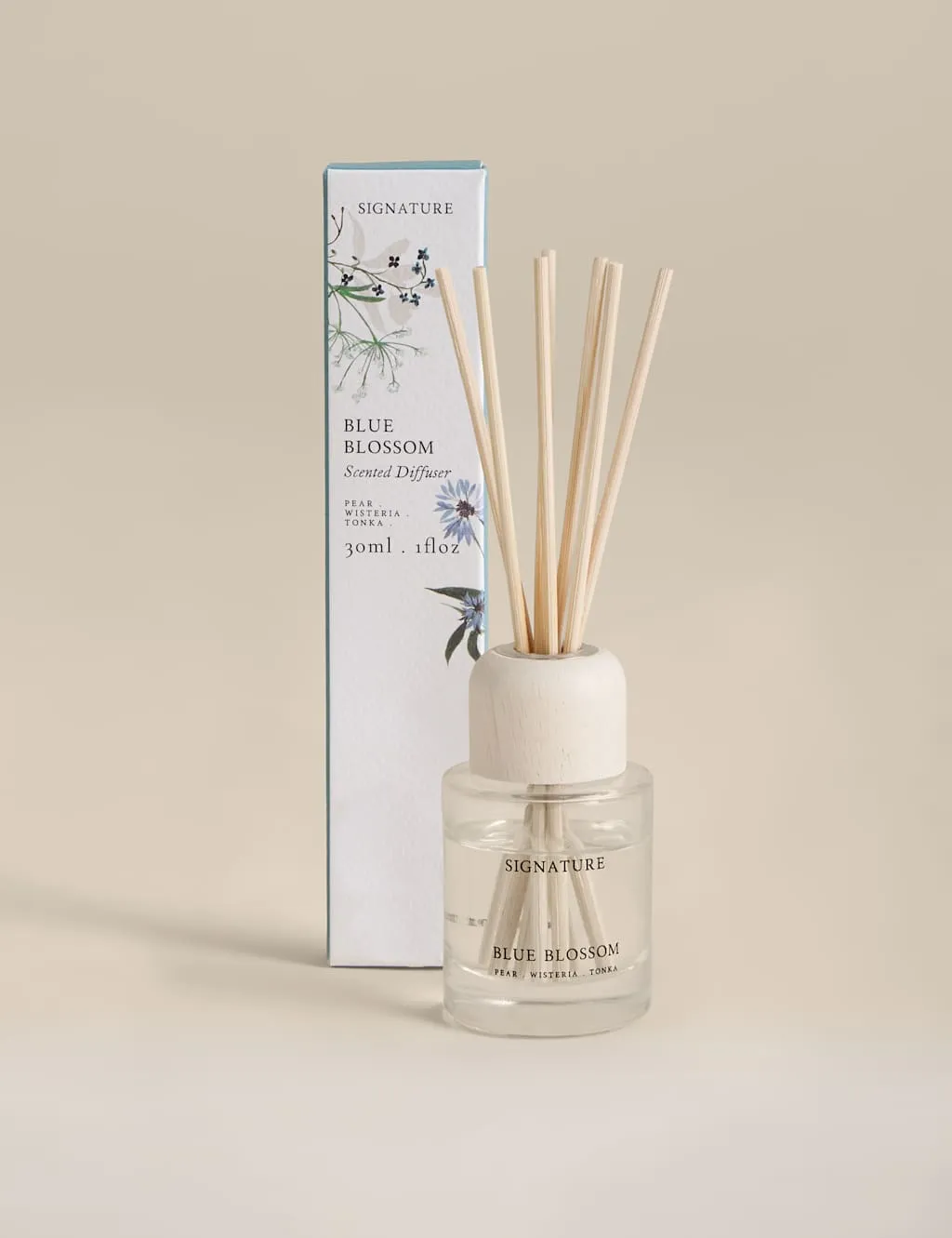 M&S Blue Blossom Mini Diffuser Blue Mix
