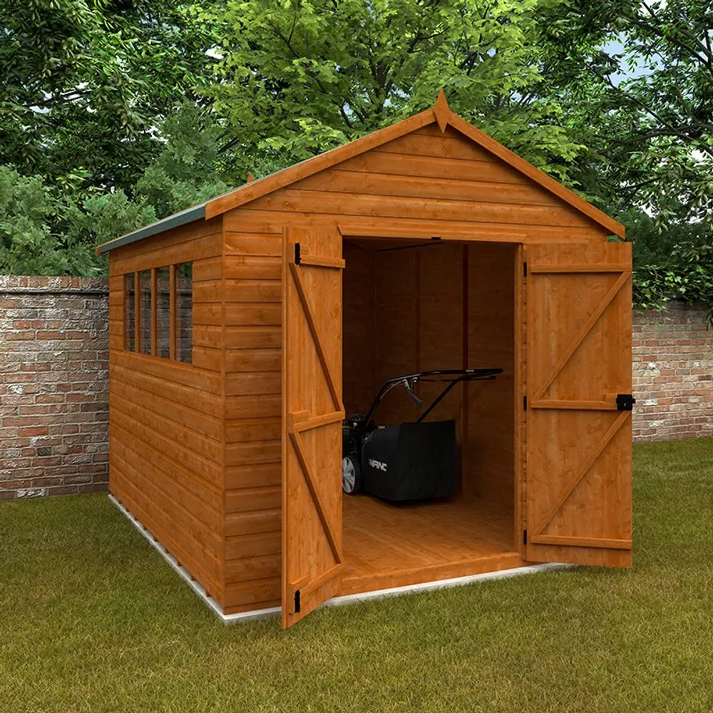 Buttercup Farm 10 x 8 Feet Workshop 12mm Shed - L295 x W235 x H254.5 cm in Burnt Orange 4
