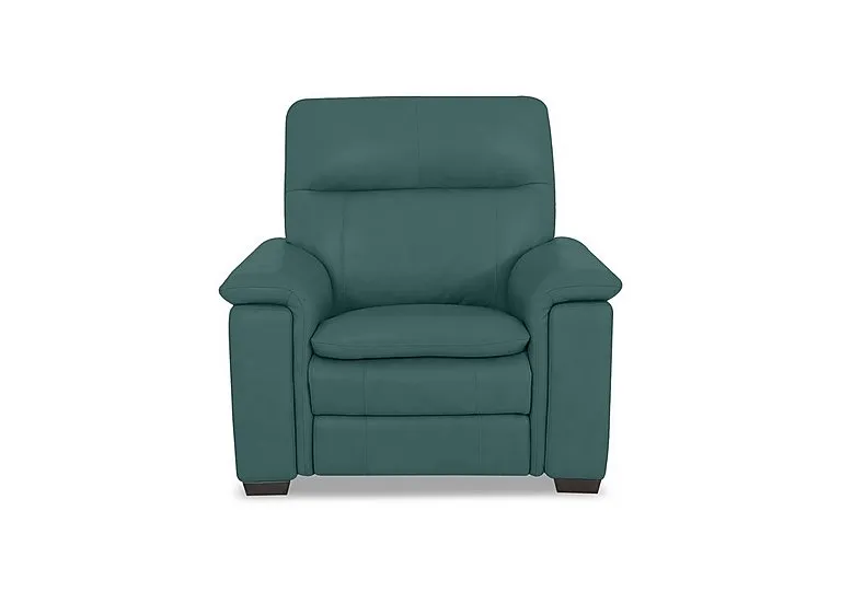 Recharge Leather Power Recliner Armchair with Power Headrest - BV Lake Green - Sofas and Armchairs - In Time for Christmas