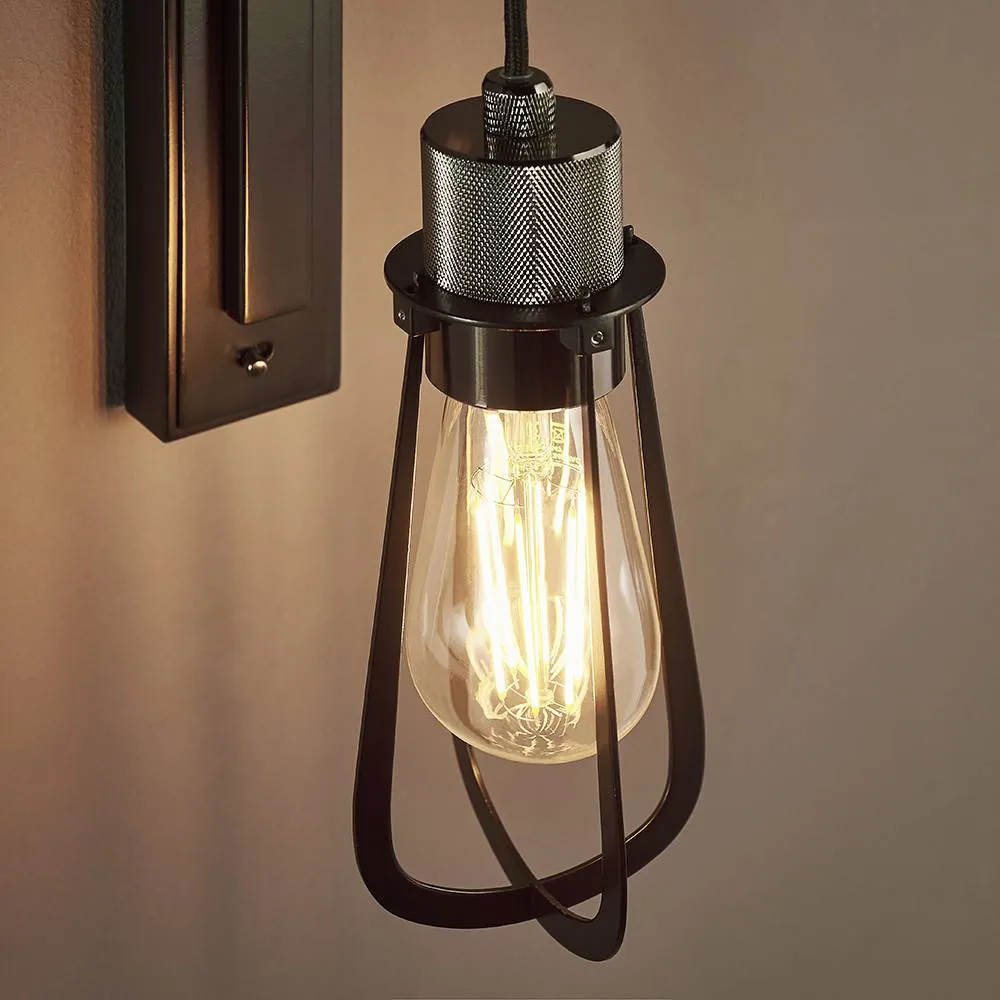 Netlighting 'ALESSANDRIA' Dimmable Indoor Industrial Style Decorative Wall Lamp in Black 4