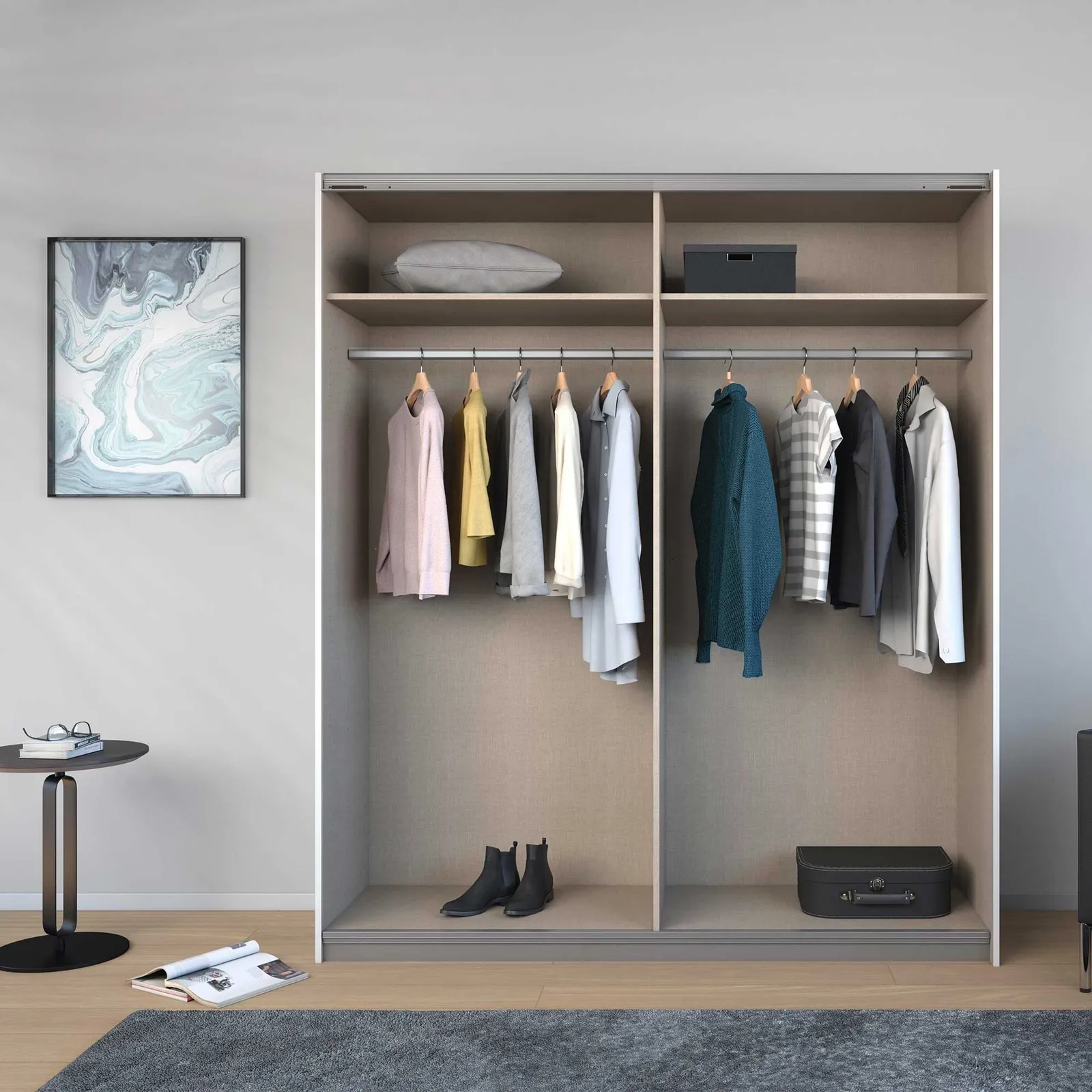 Marais 181X62X210Cm 2 Door Sliding Wardrobe Wood | Barker & Stonehouse 3
