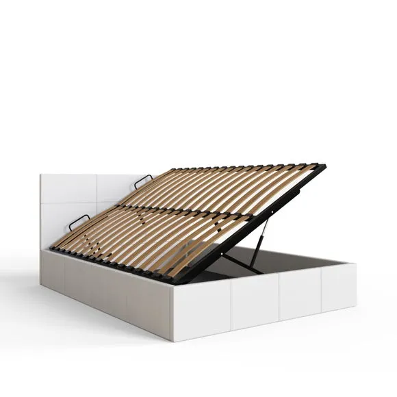 Side Lift Ottoman Bed, Faux Leather 4