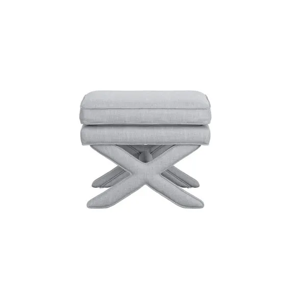 Rhode Linen Blend Footstool 2