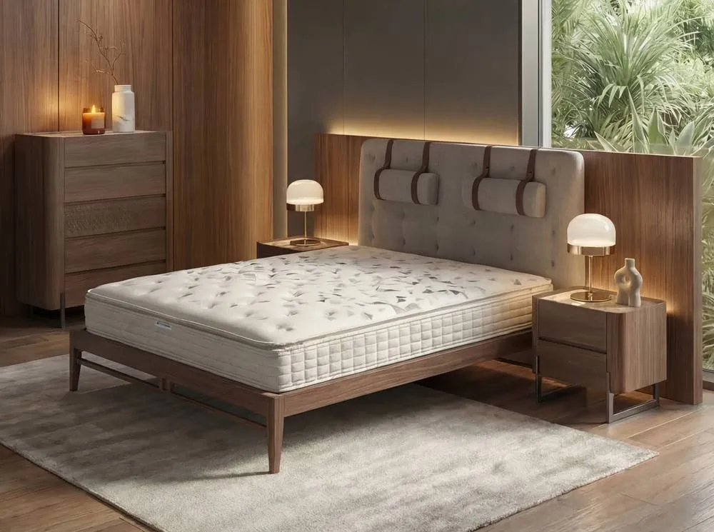 Angel Cerda Natural-Latex Hybrid Mattress with 7-Zone Pocket Springs in White 5