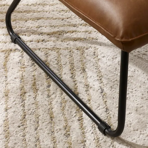 Saxon Faux Leather Lounge Chair 4