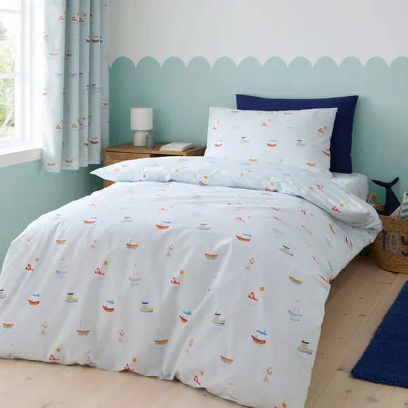 Little Boats Duvet Cover and Pillowcase Set