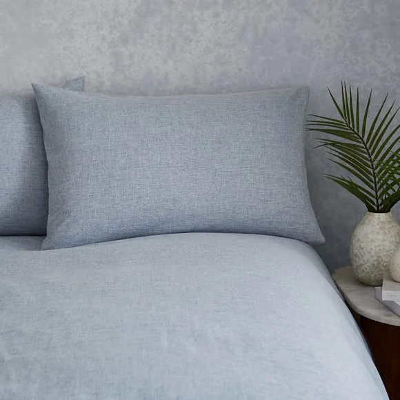 Chambray Microfibre Duvet Cover & Pillowcase Set 2
