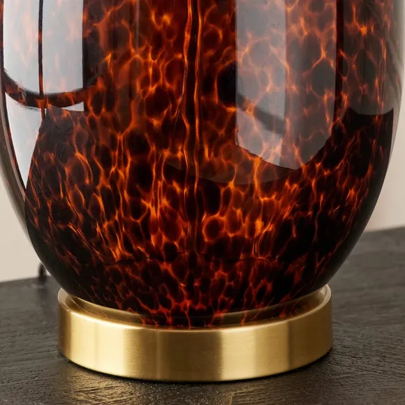 Lucien Tortoiseshell Glass Tall Table Lamp 3