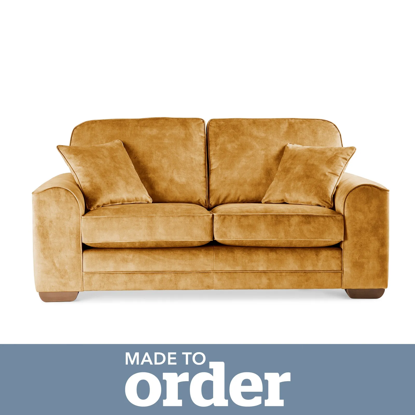 Morello 2 Seater Sofa Slub Velvet Slub Velvet Mustard