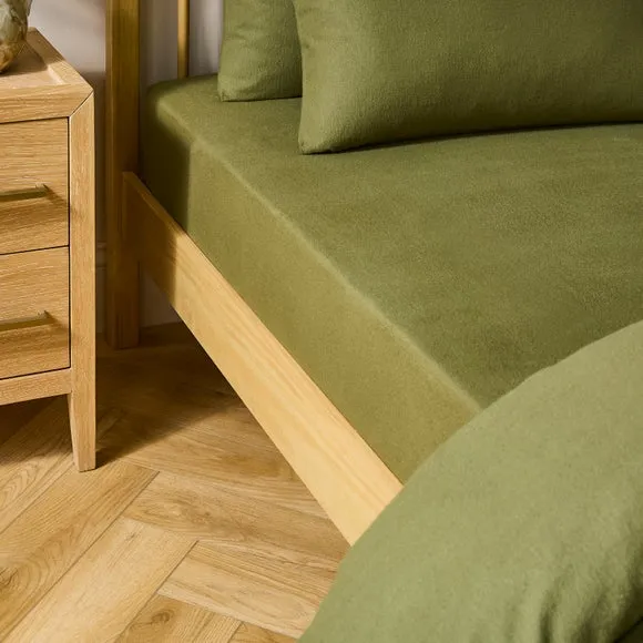 Simply Brushed Cotton 28cm Fitted Sheet