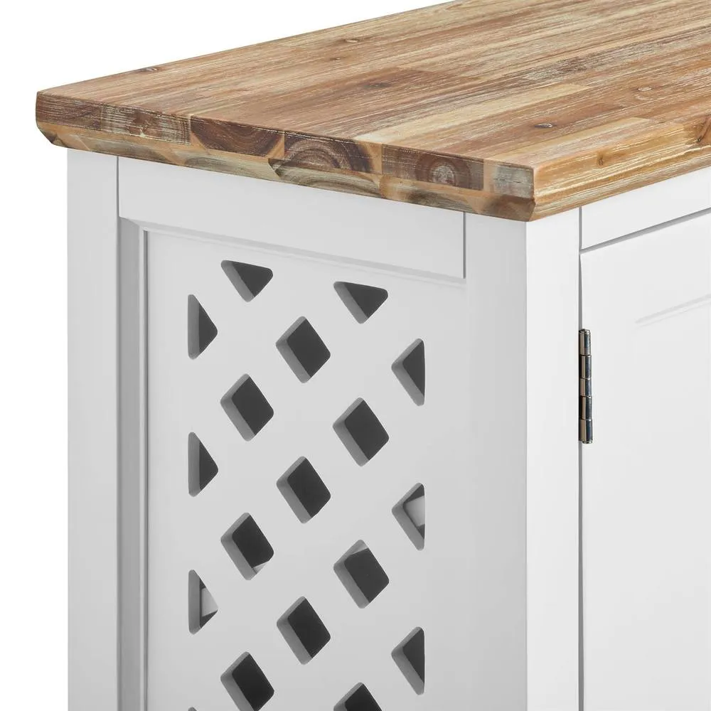 Statement Furniture Florence Shoe Storage Cabinet Wooden Shoe Rack in White 5
