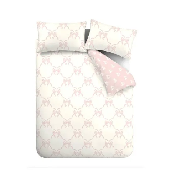 Catherine Lansfield Pretty Bows Polycotton Duvet Cover & Pillowcase Set 5