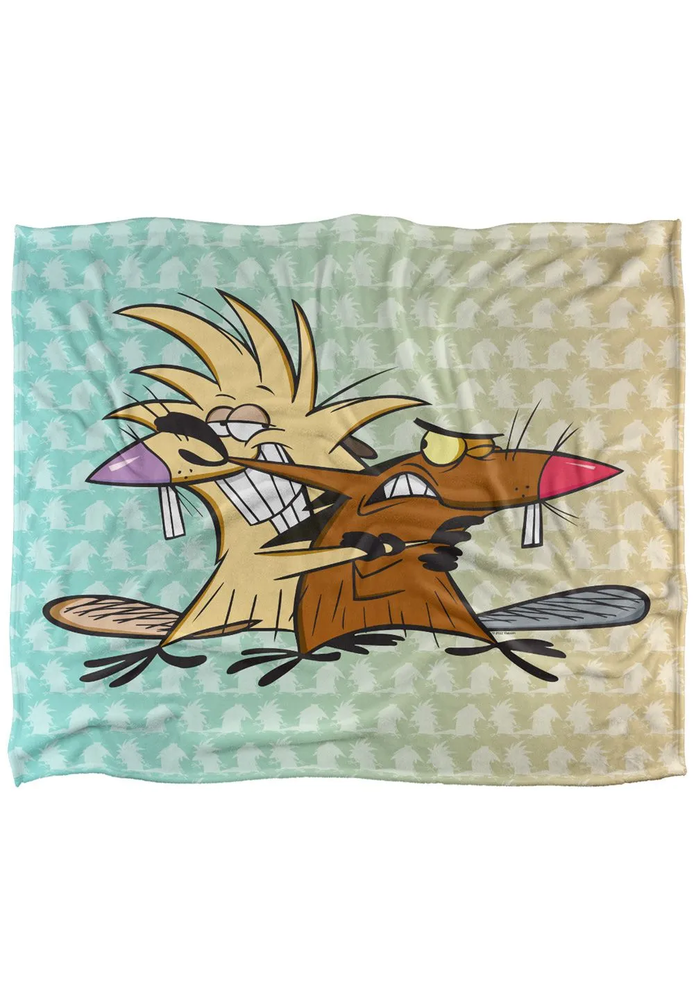 Nickelodeon Angry Beavers Brothers Silky Touch Super Soft Throw Blanket 152 X 127 cm in White