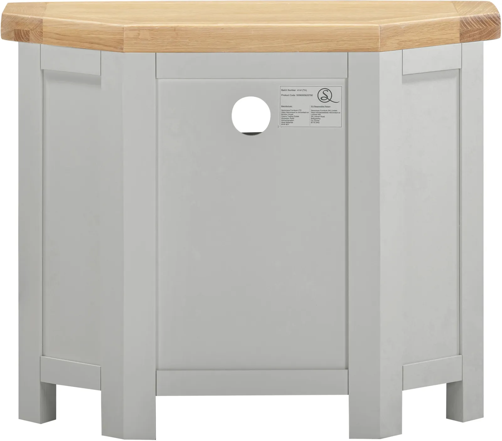 Seconique Windsor Ivory Corner TV Unit (Fully Assembled) in Light Grey 6