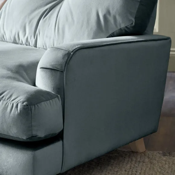 Martha Vintage Velvet Corner Chaise 5