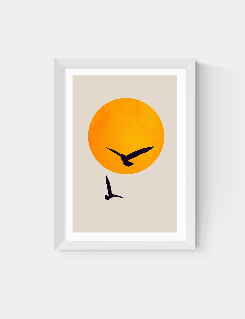 East End Prints Birds In The Sky Framed Art White