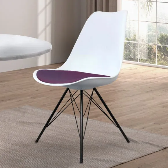 Fusion Living Soho White Plastic Dining Chair 1