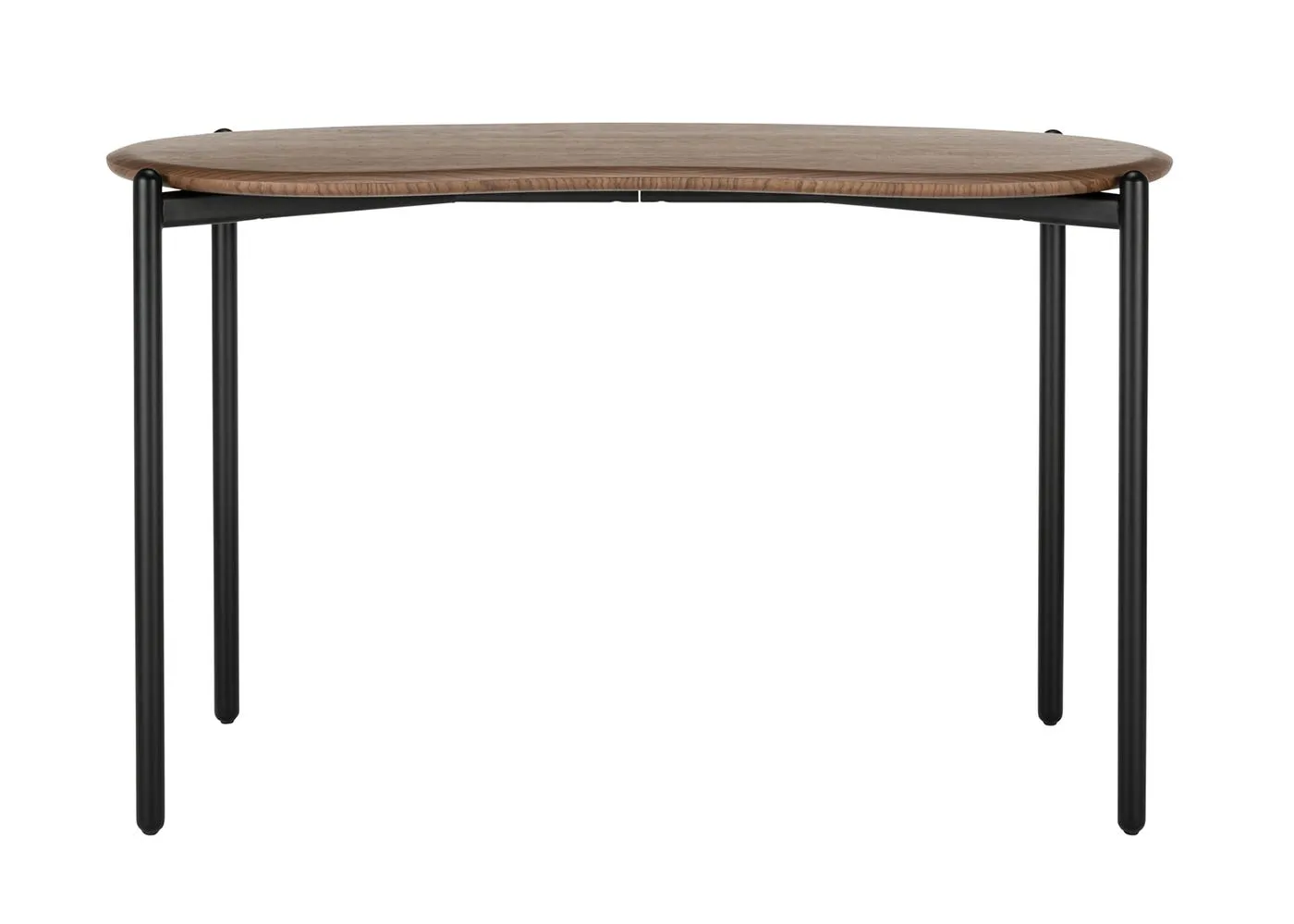 Kartell Lunat Desk Walnut Top Black Base