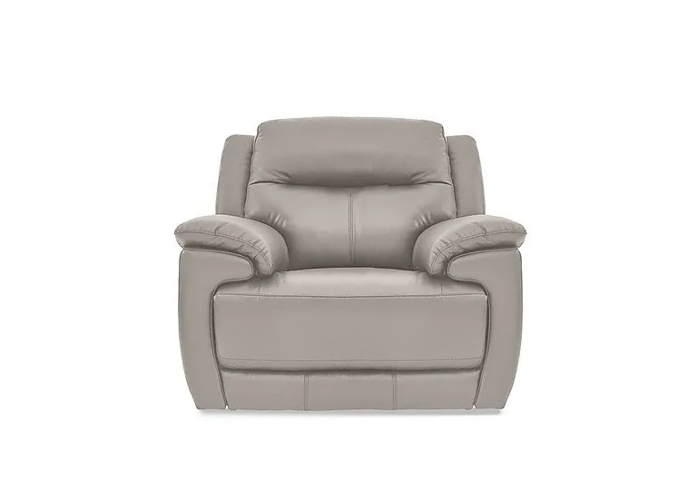 Touch Leather Armchair - Silver Grey