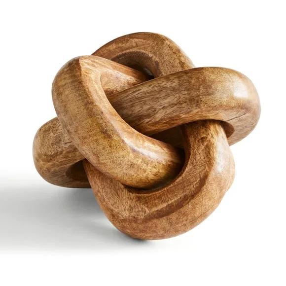 Chunky Knot Mango Wood Ornament 3
