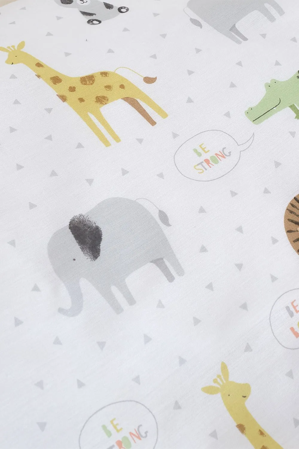 Catherine Lansfield 'Roarsome Animals' Fitted Sheet in Natural 2