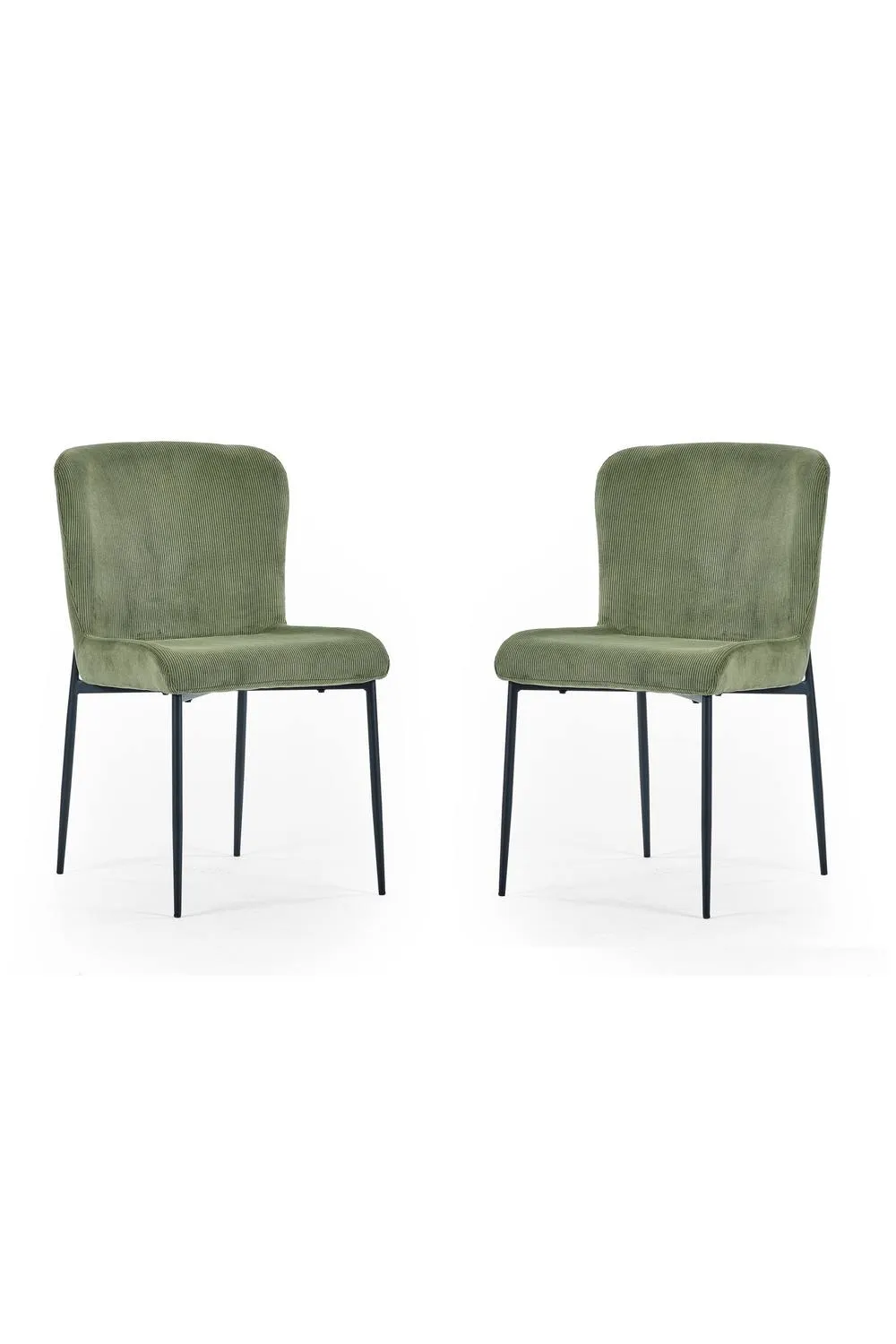 Julian Bowen Leonie Upholstered Dining Chair (Set of 2) in Green 6