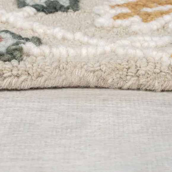 Daphne Floral Shaped Wool Rug 4