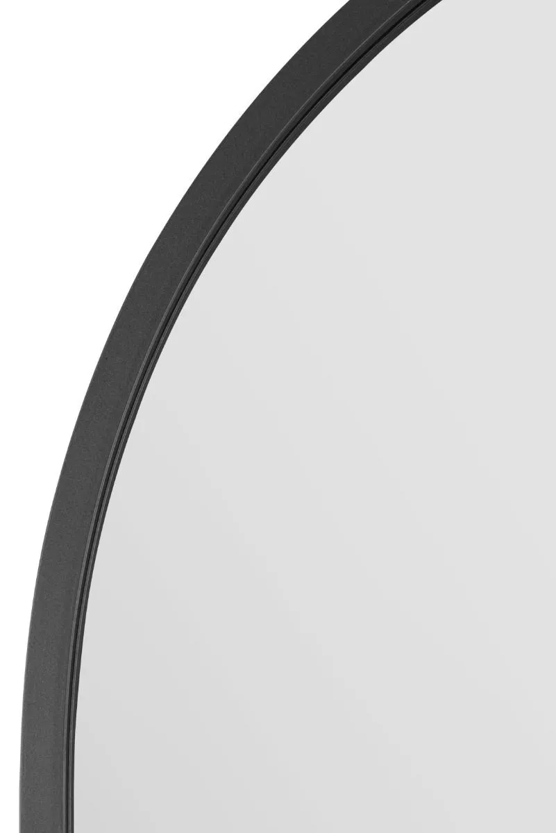 MirrorOutlet Black Framed Arched Garden Wall Mirror 71" X 35" (180CM X 90CM) 6