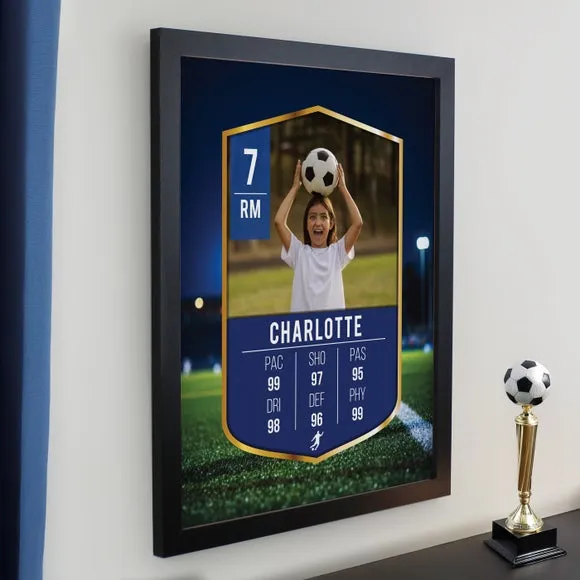 Personalised Photo Football Card Poster Frame 2