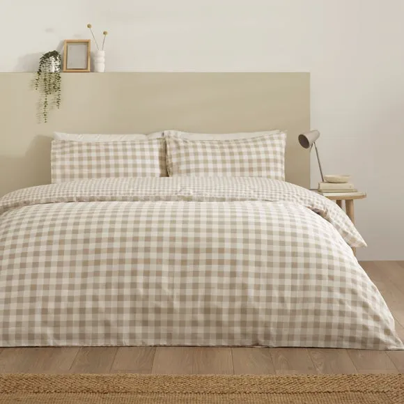 Catherine Lansfield Bamford Gingham Check Polycotton Duvet Cover & Pillowcase Set 3